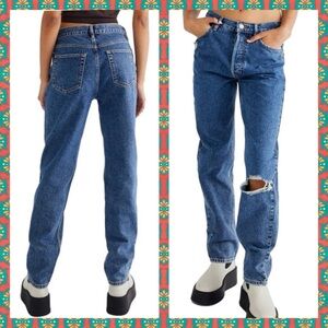 FREE PEOPLE HIGH RISE STRAIGHT JEANS